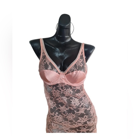 Vintage Victoria's Secret Pink Lace Chemise - Picture 14 of 14
